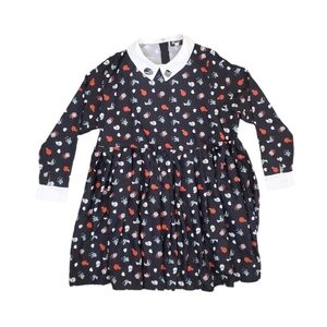 Kou Kou X Unique Vintage Women's Black‎ Spooky Print Collar Babydoll Dress 3XL